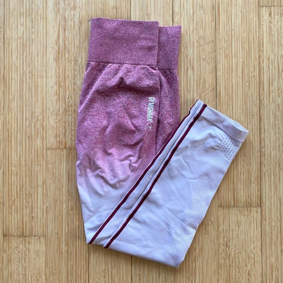 Women’s Gymshark Ombre Beet/Pink Seamless Leggings, Size M - Picture 1 of 10